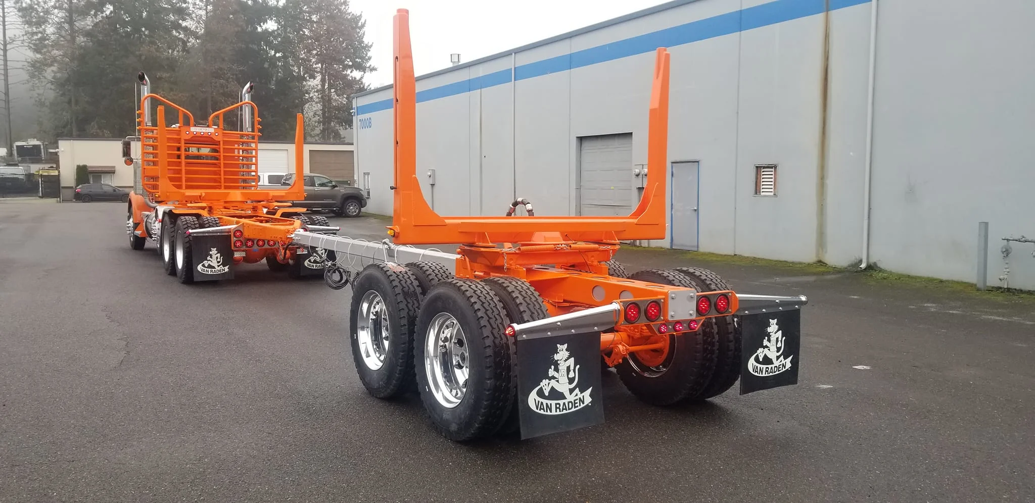 Trailers built for heavy hauling by Van Raden Industries in Vancouver, WA.